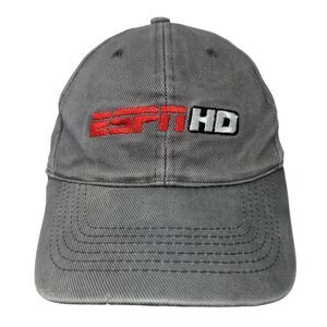 ESPN HD Strapback Hat Gray One Size Adjustable Embroidered 6 Panel Seba